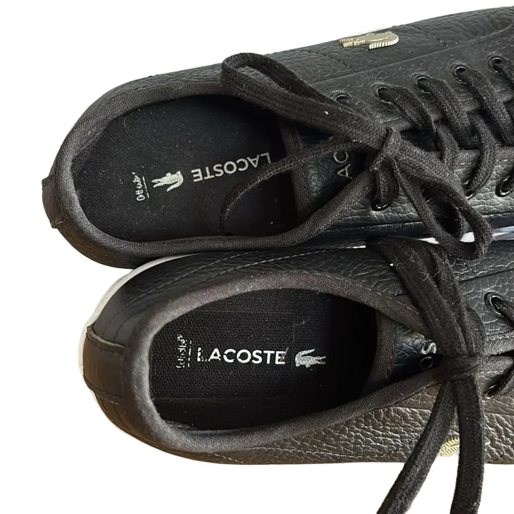 Lacoste Black Leather Sneakers Women’s Clean Girl Minimalist Streetwear
